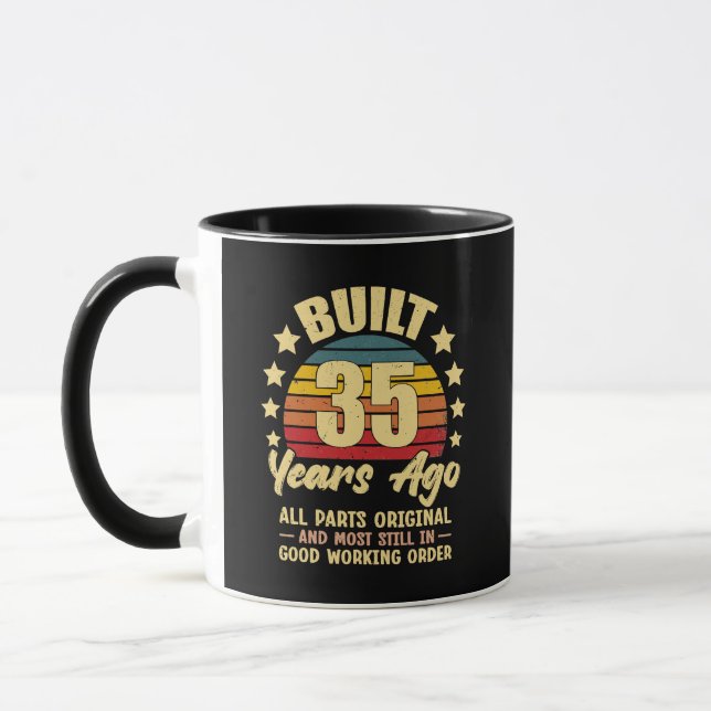 Taza 35 Years Ago All Parts Original 35th Birthday (Izquierda)