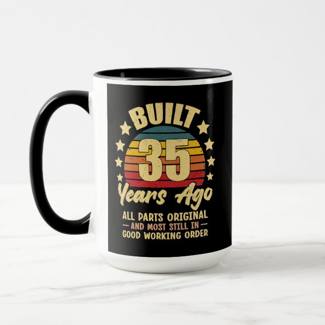 Taza 35 Years Ago All Parts Original 35th Birthday (Izquierda)