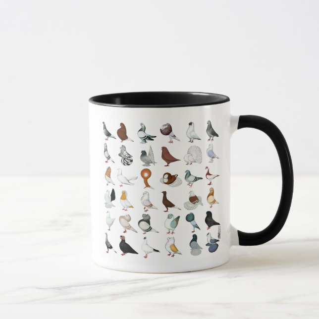 Taza 36 razas de la paloma (Derecha)