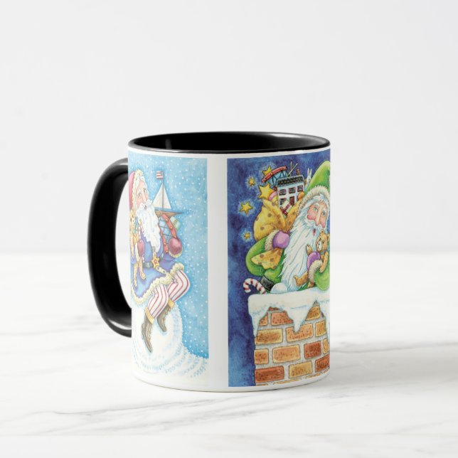 Taza 3 Diferentes Diseños de Navidad de Dibujos Animado (Anverso izquierdo)