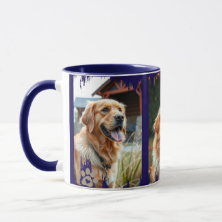 Taza 3 Dog Photos Heart Pawprints Gift