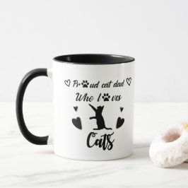 Taza 3.El gato orgulloso papá, el gato papá, el mejor p