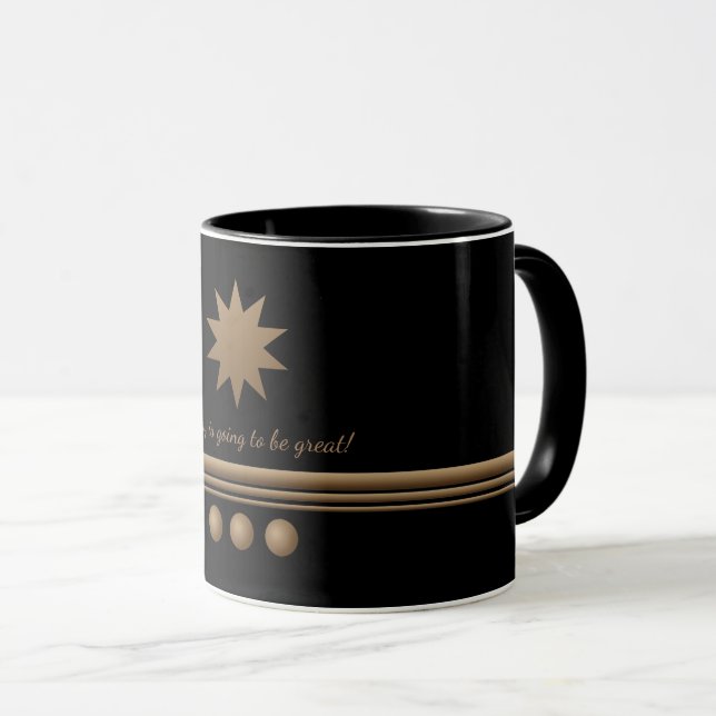 Taza 3 Esfera Brushed Gold Black Professional Business (Anverso derecho)