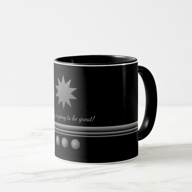 Taza 3 Esfera Plata Texto Negro Profesional (Anverso derecho)