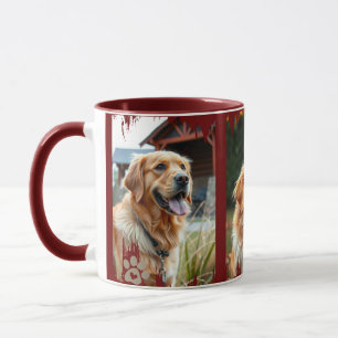 Taza 3 Fotos de Perros Huellas de Corazón Regalo