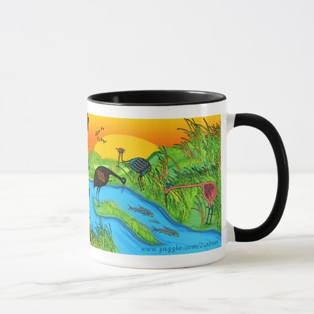 Taza 3 grúas en Bosque del Apache (Derecha)