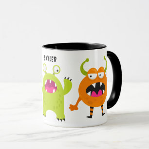 Taza 3 Monstruos Pequeños Lindos Con Nombre