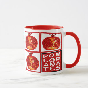 Taza 3 rodajas de granada Art Deco