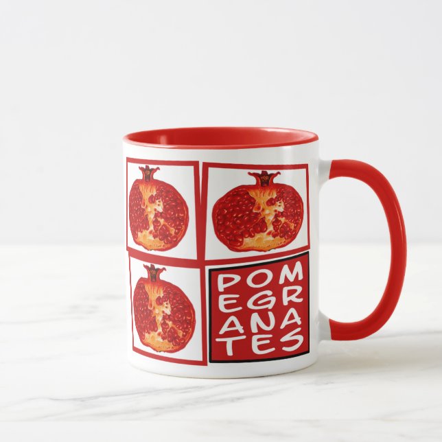Taza 3 rodajas de granada Art Deco (Derecha)