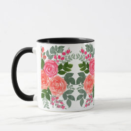 TAZA 3 ROSAS PASTEL WATERCOLOR