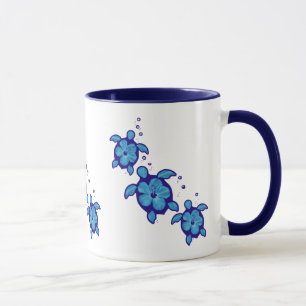 Taza 3 tortugas azules de Honu