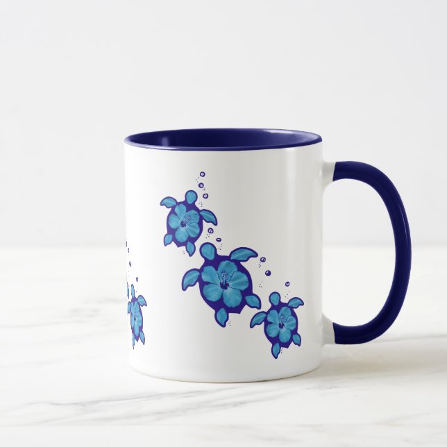Taza 3 tortugas azules de Honu (Derecha)