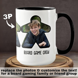 Taza 3P Personalizado Photo Meeple Board Game Group