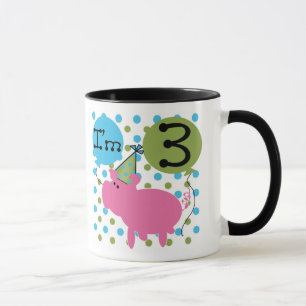 Taza 3ro cumpleaños del cerdo