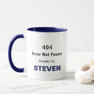 Taza 404 Error No Encontrado Gracias Al Nombre Personal