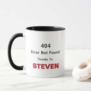 Taza 404 Error No Encontrado Gracias Al Nombre Personal