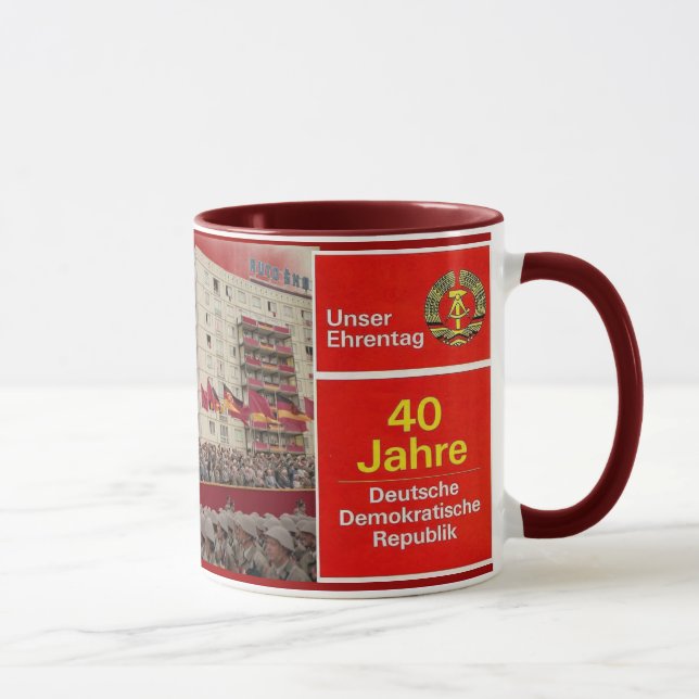 Taza 40 años de RDA la Alemania Oriental (Derecha)