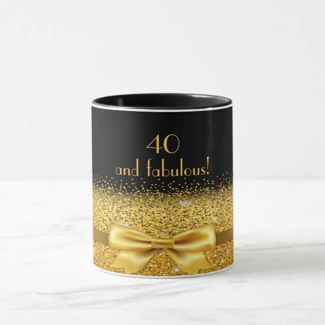 Taza 40 magnífica elegancia de oro negro (Centro)
