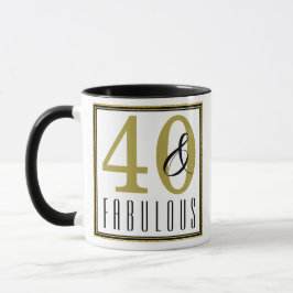 Taza 40 y fabulosa celebración de cumpleaños