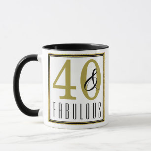 Taza 40 y fabulosa celebración de cumpleaños