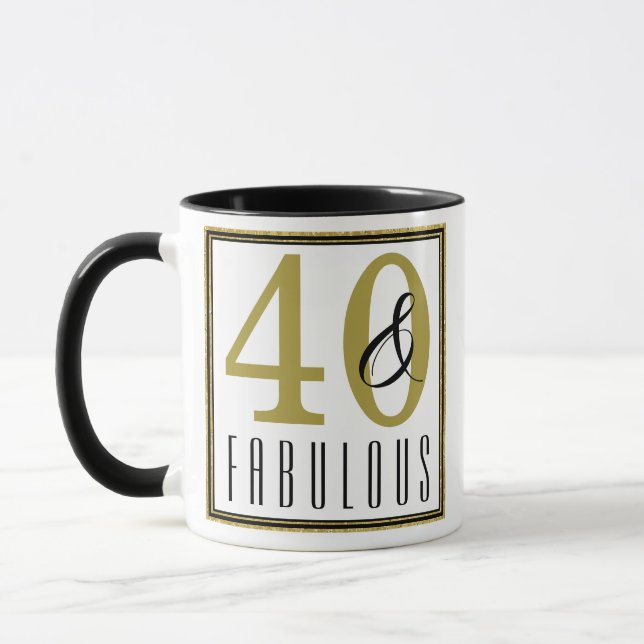 Taza 40 y fabulosa celebración de cumpleaños (Izquierda)