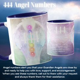 Taza 444 Números de ángel Chakra Angels Wings Coffee Mu