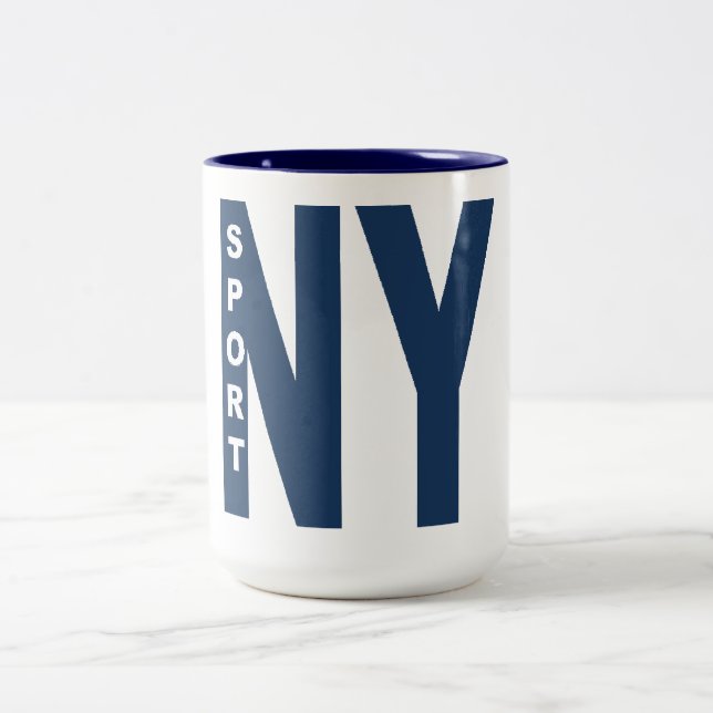 Taza 444ml blanco/marina NUEVA YORK DEPORTE (Centro)