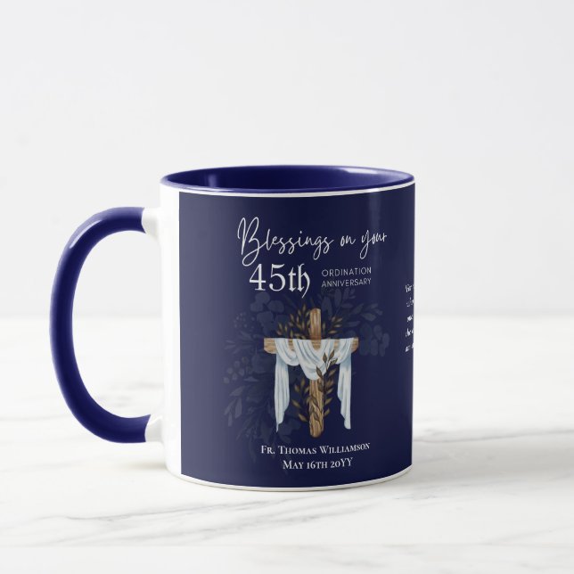 Taza 45.ª ORDENACIÓN Pastor Sacerdote ANIVERSARIO (Izquierda)