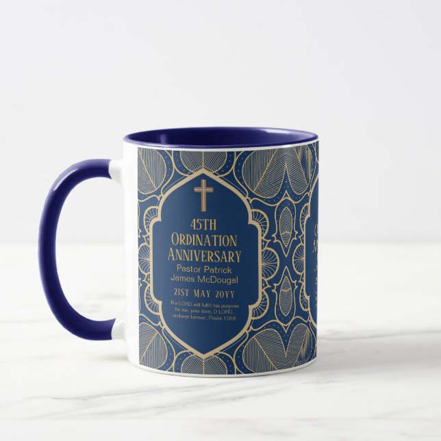 Taza 45° aniversario de la Ordenación Pastor Deacon (Izquierda)