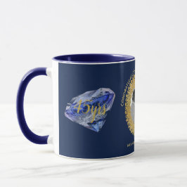 Taza 45° Aniversario del Boda - AÑADIR FOTO Azul zafiro