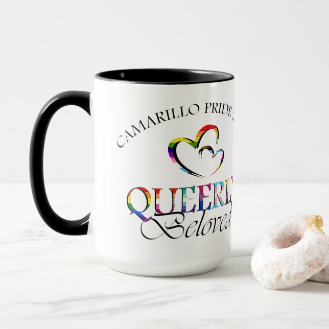 Taza 4.ª Marcha Anual del Orgullo Camarillo (Con donut)