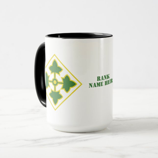 Taza 4.º distintivo de la División de Infantería (Anverso izquierdo)