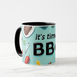 Taza 4 de julio BBQ Mug - Perros calientes, fuegos arti