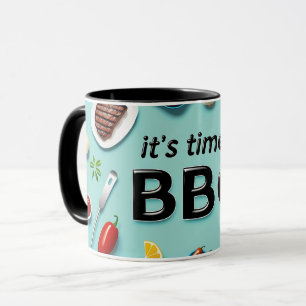 Taza 4 de julio BBQ Mug - Perros calientes, fuegos arti