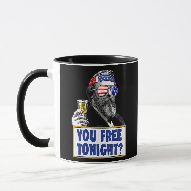 Taza 4 De Julio Beer Bandera Hombres Patrióticos Hombre (Izquierda)