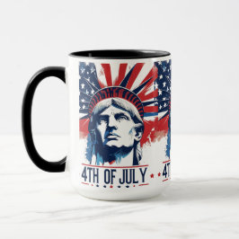 Taza 4 de julio, celebración del Orgullo Patriótico Ame