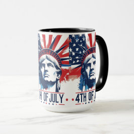 Taza 4 de julio, celebración del Orgullo Patriótico Ame