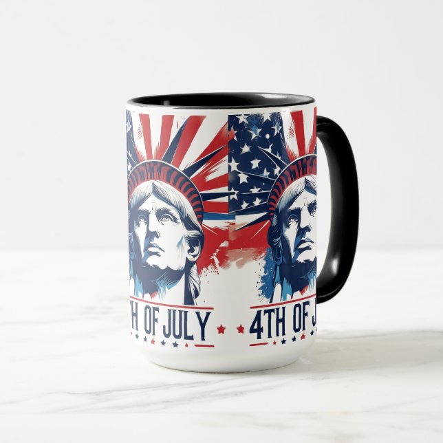 Taza 4 de julio, celebración del Orgullo Patriótico Ame (Anverso derecho)