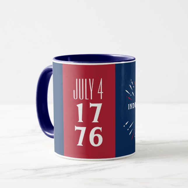 Taza 4 de julio de 1776 Estados Unidos: fuegos artifici (Anverso izquierdo)