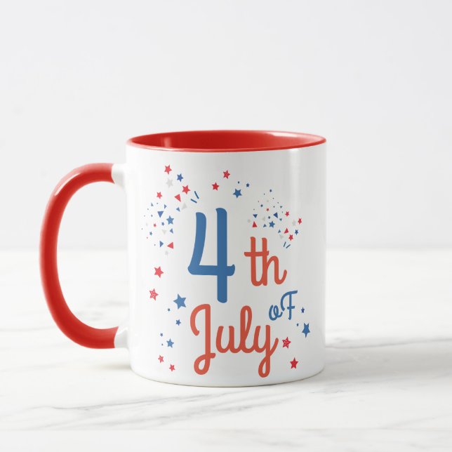 Taza 4 de julio de 2014 Mug Nombre personalizado (Izquierda)