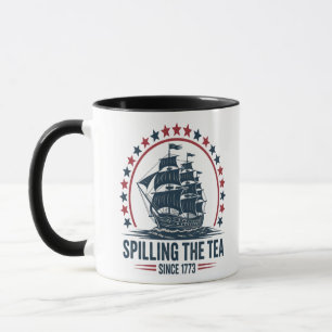 Taza 4 De Julio Derramando El Té Desde 1773 Cuarto De