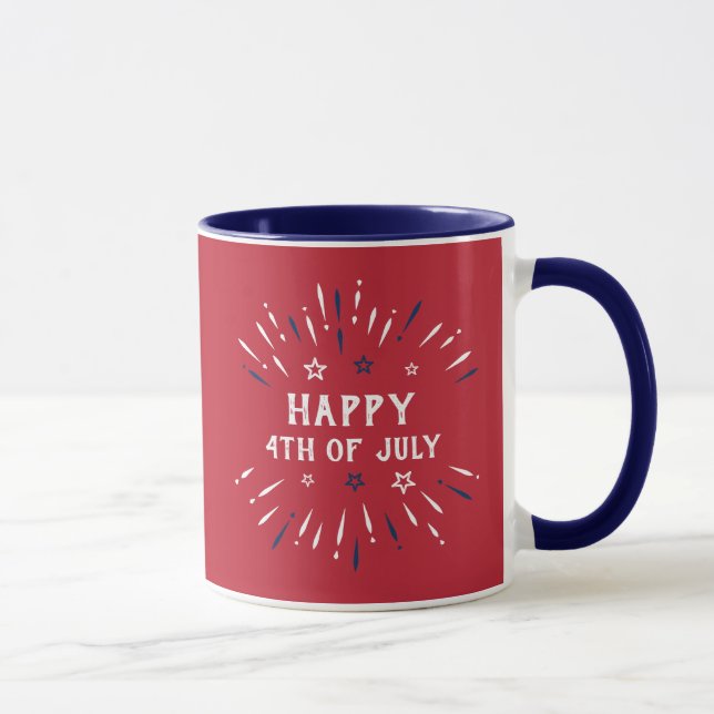 Taza 4 De Julio Día Patriótico De La Independencia Esta (Derecha)