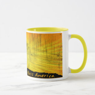Taza 4 de julio Iwo Jima que Dios bendiga a América Cer