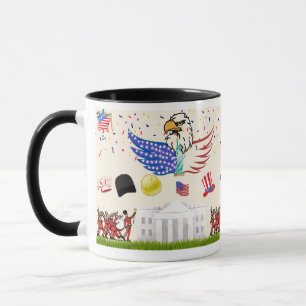 Taza 4 de julio: Mugs de impresión de doble cara