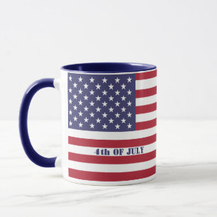 Taza 4 de julio Patriótico de la Bandera de los Estados