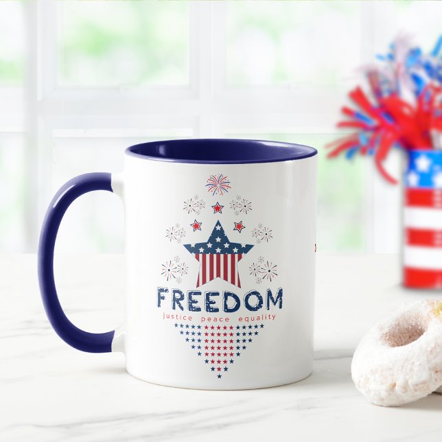 Taza 4 de julio Personalizado de fuegos artificiales ro (Subido por el creador)