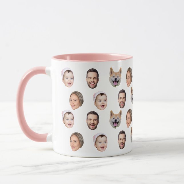 Taza 4 Fotos Mug, Personalizado Face Photo Family Regal (Izquierda)