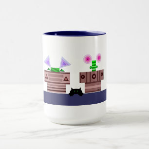 Taza 4 ollas y un gato