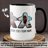 4P Personalizado Photo Meeple Board Game Group