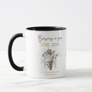 Taza 50.ª ORDENACIÓN Pastor Sacerdote ANIVERSARIO